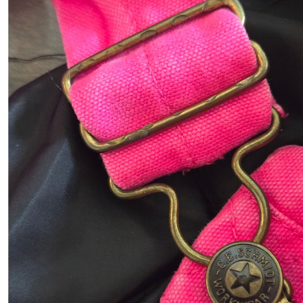Schmidt Kids Hot Pink Insulated Bib Snow Overalls Youth Medium 10-12 Vintage - Picture 3 of 11